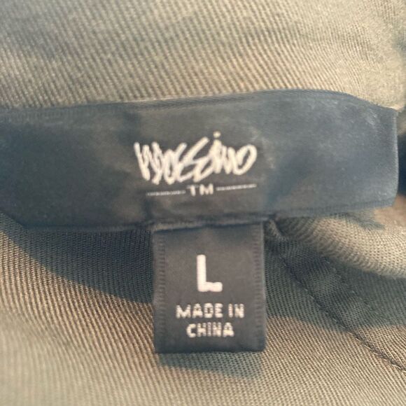 Mini trench/utility coat w/ snaps & zipper, drawstring waist, pockets - Picture 9 of 10